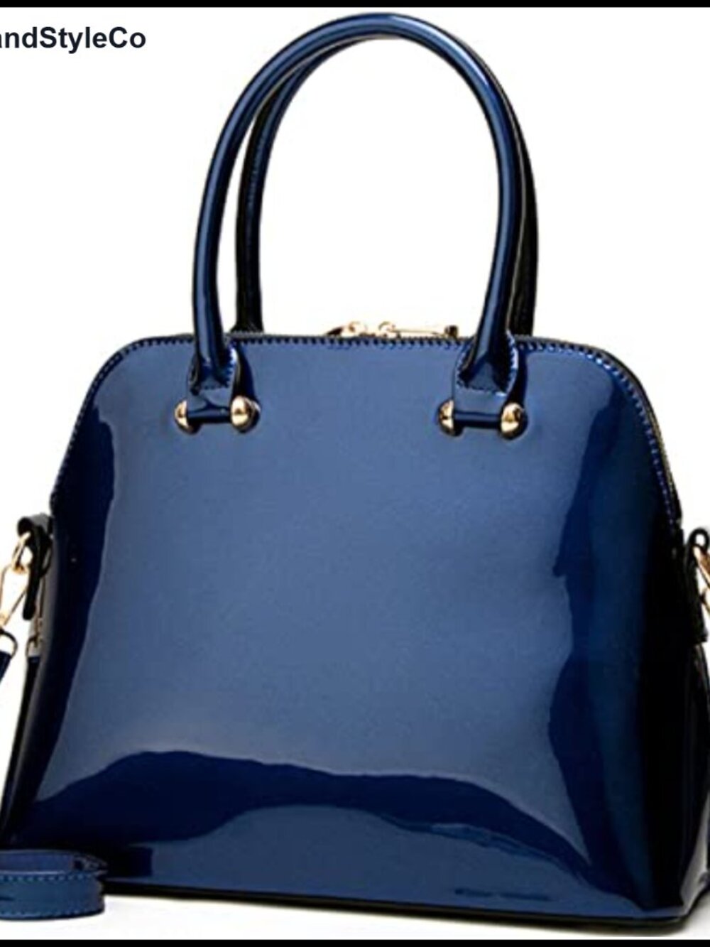 Patent Leather Satchel Handbag Women Glossy Shell Top Handle Tote Evening Party